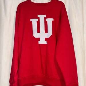 Antigua Indiana University IU Red Crewneck Sweatshirt XL — NCAA College Logo Pu